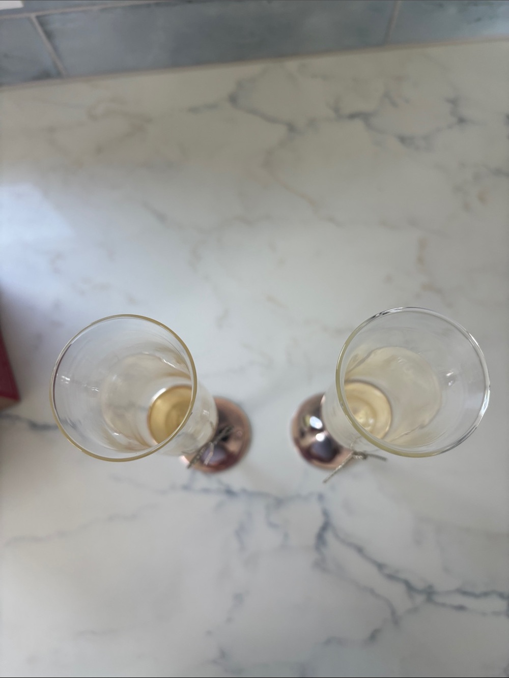 Vera Wang Rose Gold Love Knots Champagne Flutes. - Picture 2 of 5